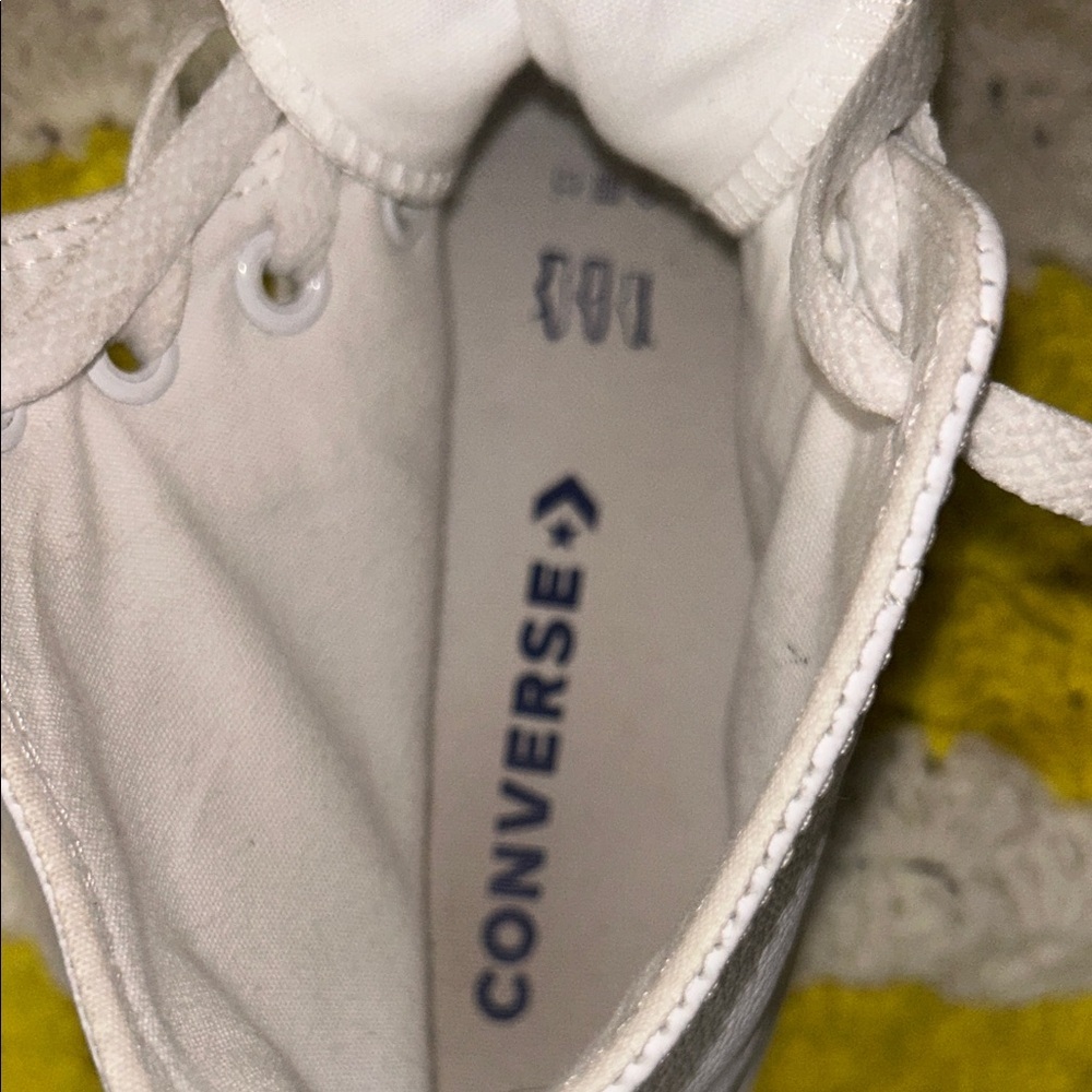 All Star Converse Classic White Leather High-Top’s - Picture 9 of 9